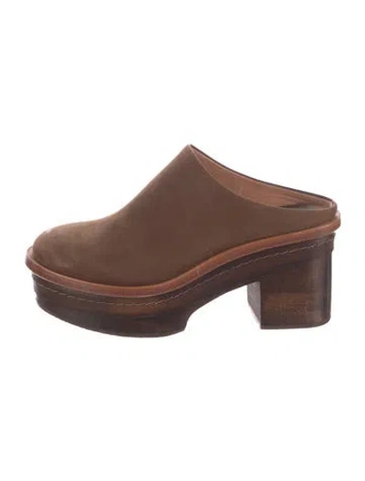 Pre-owned Rachel Comey Suede Mules In Brown