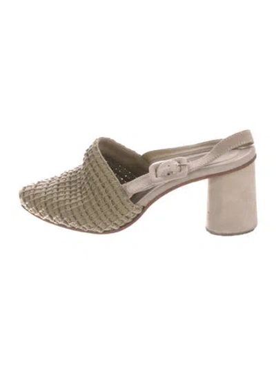 Pre-owned Rachel Comey Suede Mules In Green