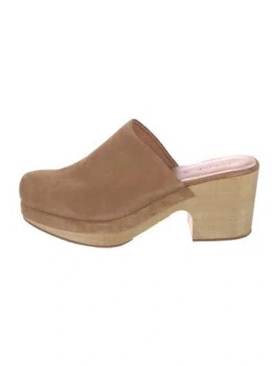 Pre-owned Rachel Comey Suede Mules In Neutral