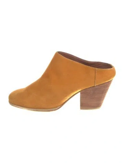 Pre-owned Rachel Comey Suede Mules In Orange