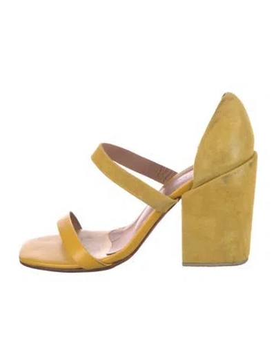 Pre-owned Rachel Comey Suede Sandals In Yellow
