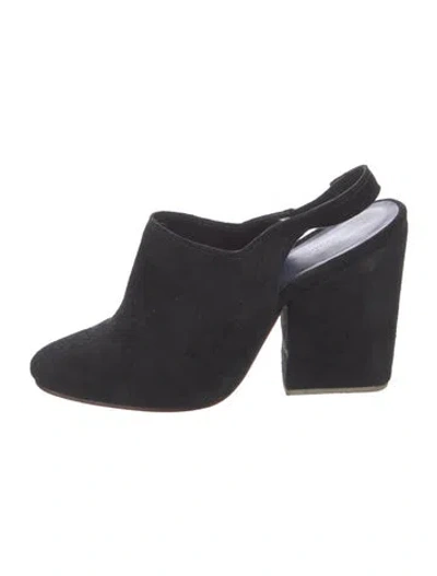 Pre-owned Rachel Comey Suede Slingback Pumps In Black