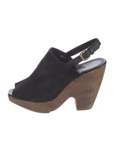 Pre-owned Rachel Comey Suede Slingback Pumps In Blue