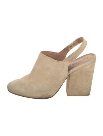 Pre-owned Rachel Comey Suede Slingback Pumps In Neutral