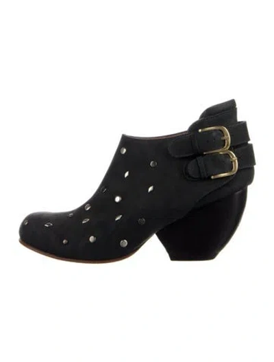Pre-owned Rachel Comey Suede Studded Accents Boots In Blue