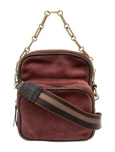 Pre-owned Rachel Comey Suede Top Handle Bag In Burgundy