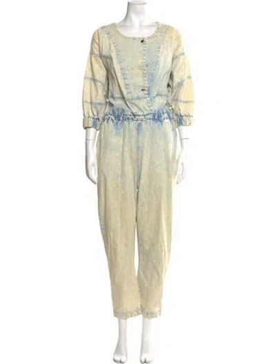 Pre-owned Rachel Comey Tie-dye Print Bateau Neckline Jumpsuit In Multi