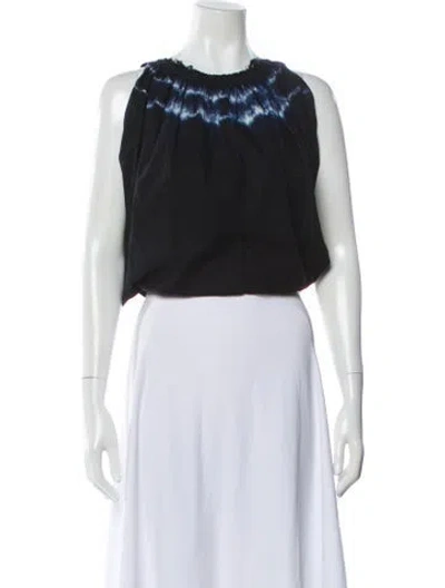 Pre-owned Rachel Comey Tie-dye Print Crew Neck Crop Top In Multi