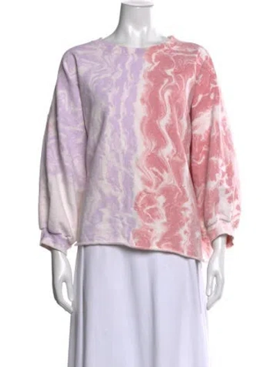 Pre-owned Rachel Comey Tie-dye Print Crew Neck Sweatshirt In Pink