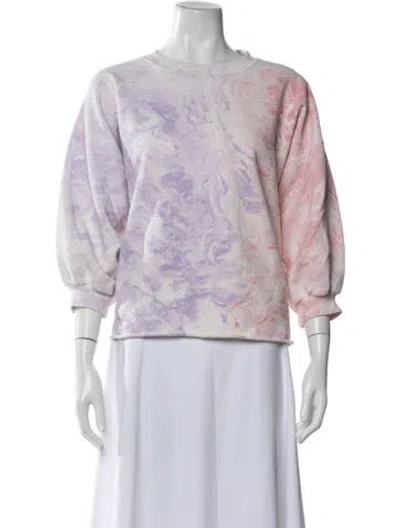 Pre-owned Rachel Comey Tie-dye Print Crew Neck Sweatshirt In Pink/purple