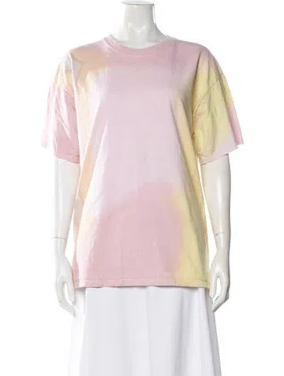 Pre-owned Rachel Comey Tie-dye Print Crew Neck T-shirt In Pink