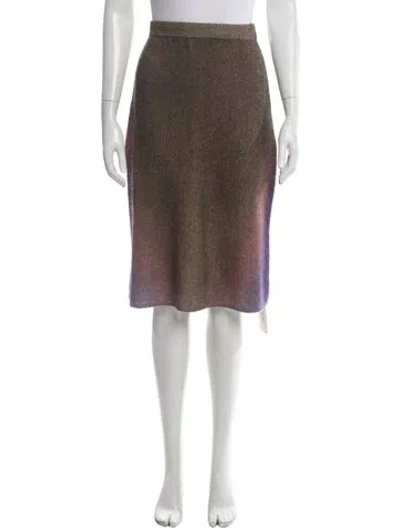 Pre-owned Rachel Comey Tie-dye Print Midi Length Skirt In Brown