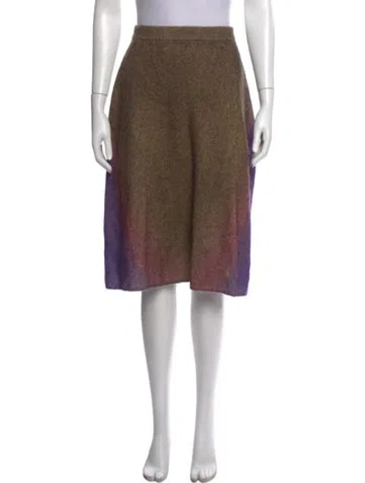Pre-owned Rachel Comey Tie-dye Print Midi Length Skirt In Brown