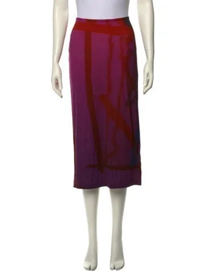 Pre-owned Rachel Comey Tie-dye Print Midi Length Skirt In Purple