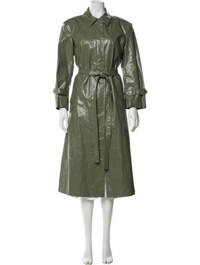 Pre-owned Rachel Comey Trench Coat In Green