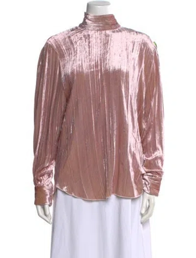 Pre-owned Rachel Comey Turtleneck Long Sleeve Blouse W/ Tags In Pink