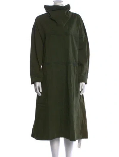 Pre-owned Rachel Comey Turtleneck Midi Length Dress In Green