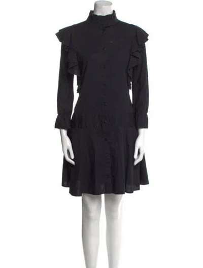 Pre-owned Rachel Comey Turtleneck Mini Dress In Black