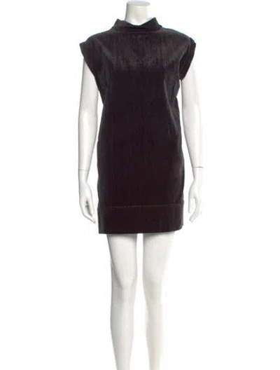 Pre-owned Rachel Comey Turtleneck Mini Dress In Black