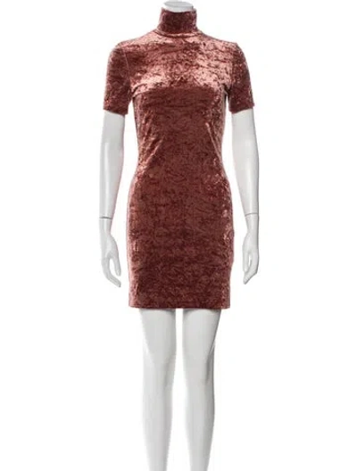 Pre-owned Rachel Comey Turtleneck Mini Dress In Orange