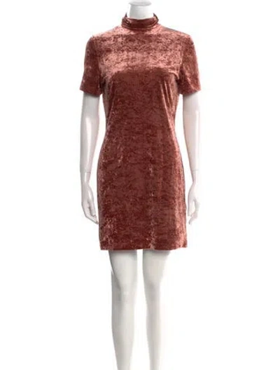 Pre-owned Rachel Comey Turtleneck Mini Dress In Orange