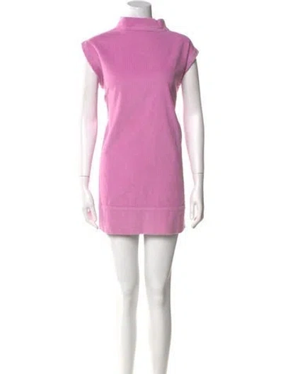 Pre-owned Rachel Comey Turtleneck Mini Dress In Pink