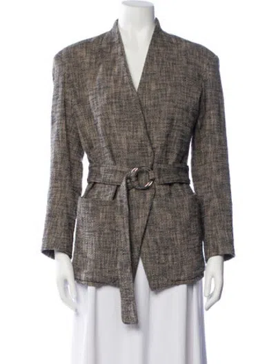 Pre-owned Rachel Comey Tweed Pattern Blazer In Neutrals