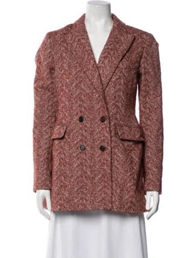 Pre-owned Rachel Comey Tweed Pattern Blazer In Orange