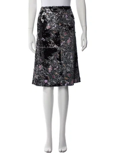 Pre-owned Rachel Comey Tweed Pattern Knee-length Skirt In Black