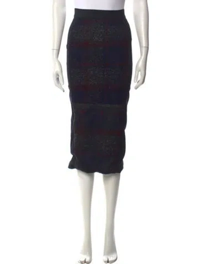 Pre-owned Rachel Comey Tweed Pattern Knee-length Skirt In Blue
