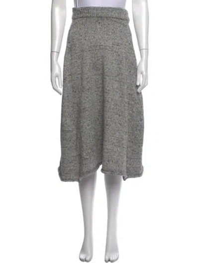 Pre-owned Rachel Comey Tweed Pattern Midi Length Skirt In Grey