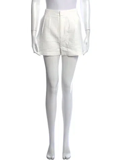 Pre-owned Rachel Comey Tweed Pattern Mini Shorts In White