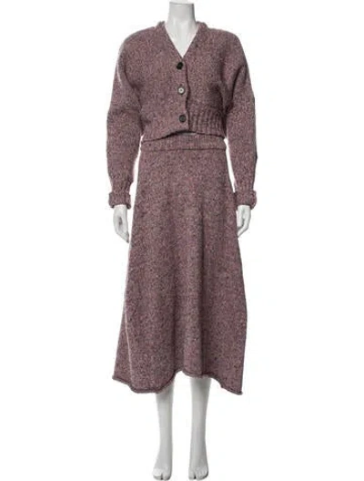 Pre-owned Rachel Comey Tweed Pattern Skirt Set In Orange
