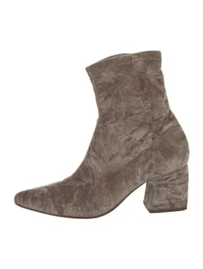 Pre-owned Rachel Comey Velvet Boots In Neutrals