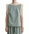 Rachel Comey Via Top In Khaki Indigo In Green