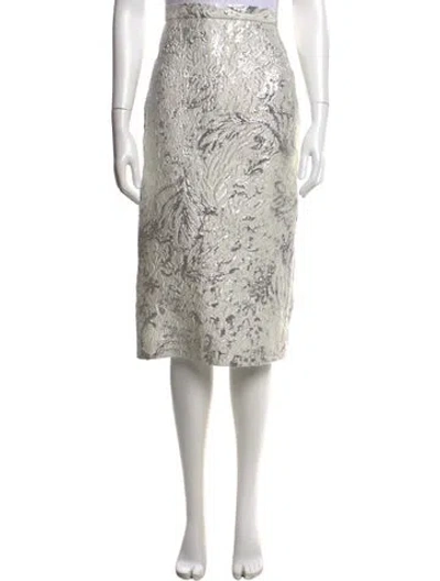 Pre-owned Rachel Comey Virgin Wool Midi Length Skirt In Silver