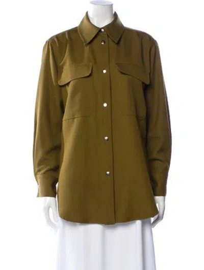 Pre-owned Rachel Comey Virgin Wool Utility Jacket In Green