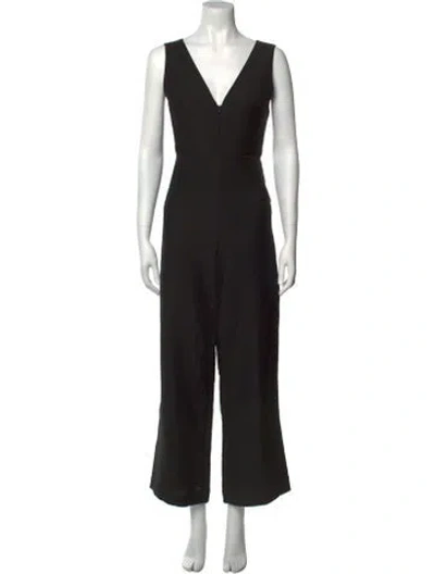Pre-owned Rachel Comey V-neck Jumpsuit In Black