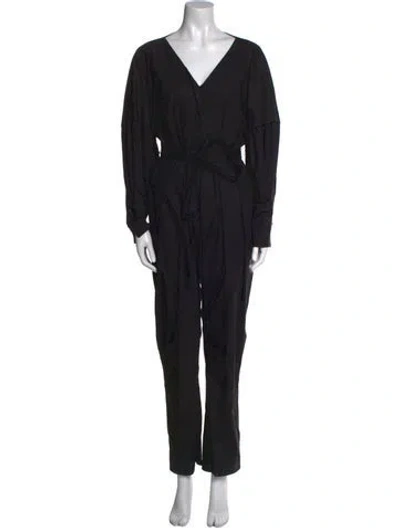 Pre-owned Rachel Comey V-neck Jumpsuit In Black