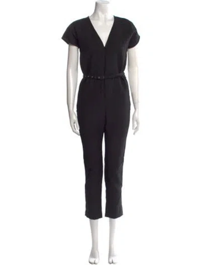 Pre-owned Rachel Comey V-neck Jumpsuit In Black