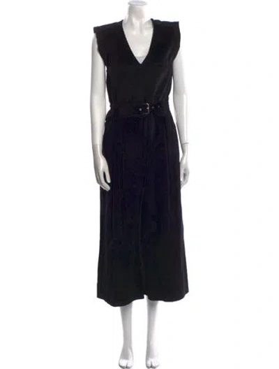 Pre-owned Rachel Comey V-neck Jumpsuit In Black