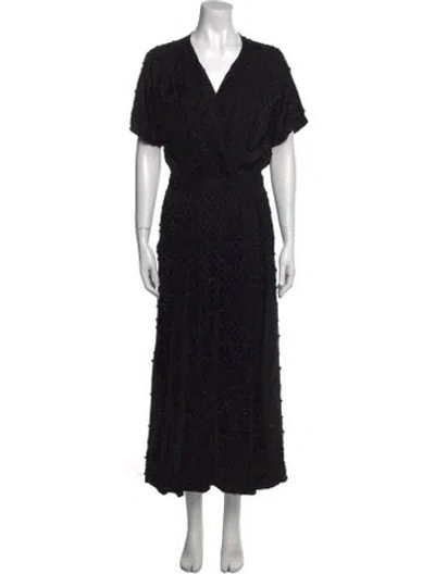Pre-owned Rachel Comey V-neck Jumpsuit In Black