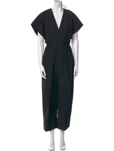 Pre-owned Rachel Comey V-neck Jumpsuit In Black