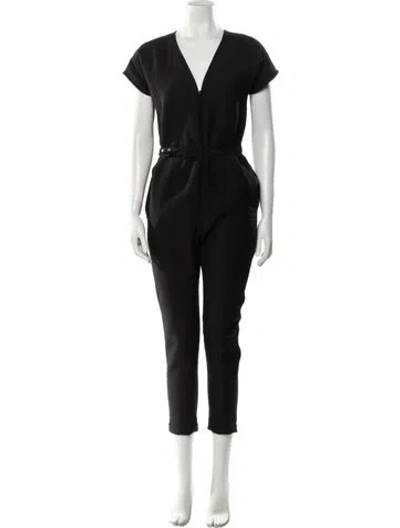 Pre-owned Rachel Comey V-neck Jumpsuit In Black