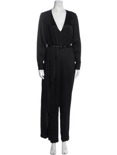 Pre-owned Rachel Comey V-neck Jumpsuit In Black