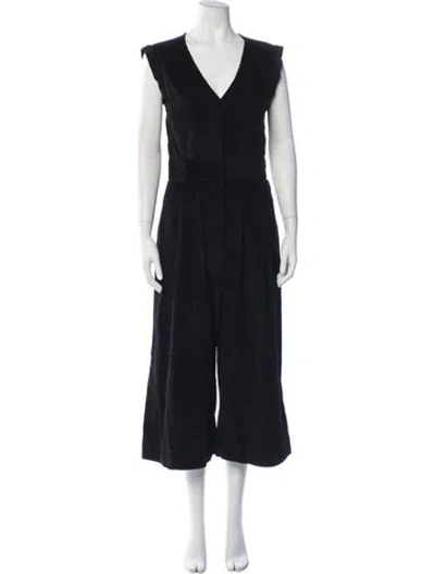 Pre-owned Rachel Comey V-neck Jumpsuit In Black
