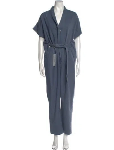 Pre-owned Rachel Comey V-neck Jumpsuit In Blue