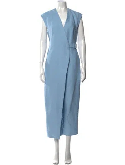 Pre-owned Rachel Comey V-neck Jumpsuit In Blue