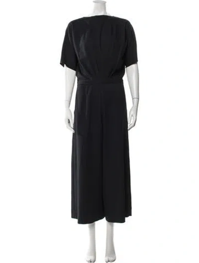 Pre-owned Rachel Comey V-neck Jumpsuit In Blue