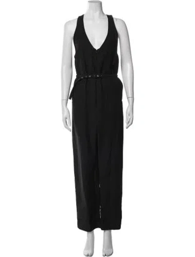 Pre-owned Rachel Comey V-neck Jumpsuit In Blue